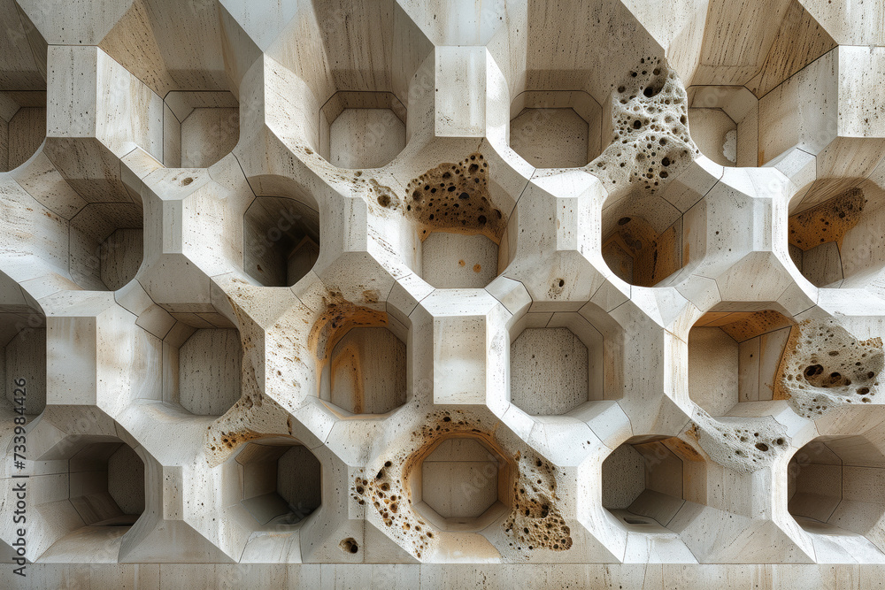 Poster stone wall. background image. created with generative ai technology