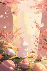Easter Monday background illustration generated ai