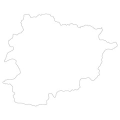 Fototapeta premium Andorra map. Map of Andorra in white color