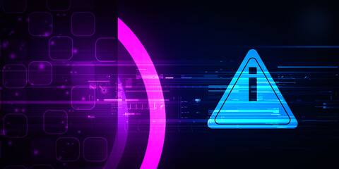 2d rendering exclamation mark sign