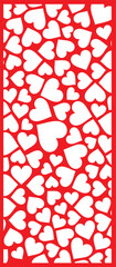 red hearts background pattern