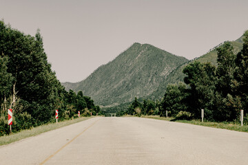 Mountain at the end of the road