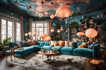 beautiful interior design for unique styling for villas 
unique setup interiors for this modern society enhance look of houses  - obrazy, fototapety, plakaty