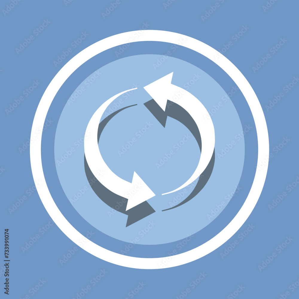 Poster repeat icon vector. refresh icon vector in trendy flat style. reload arrow icon image, reload arrow 