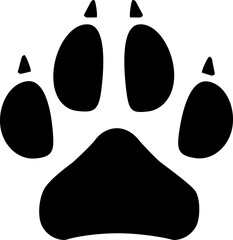 Dog paw vector symbol, icon. - obrazy, fototapety, plakaty
