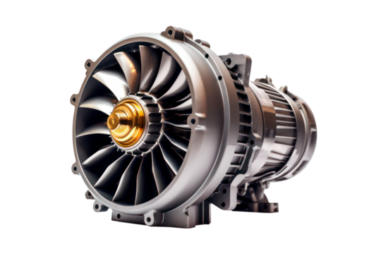 turbine isolated on transparent background, png file