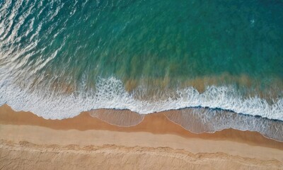 Fototapeta na wymiar Wave Choreography: Aerial Vista of Ocean's Dynamic Rhythm