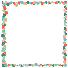 triangle shapes square frame, square design vector illustration with empty space