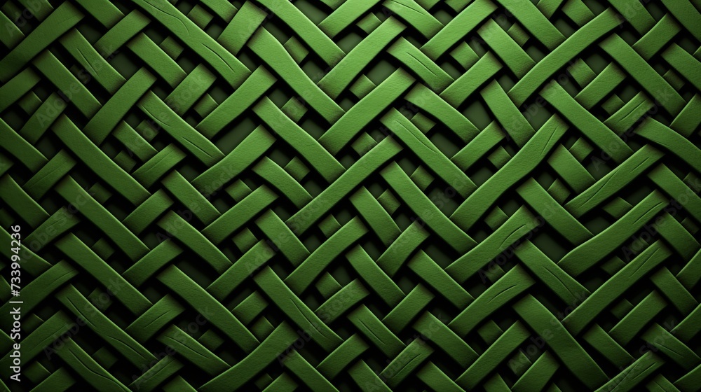 Poster intricate and vibrant green abstract celtic patterns background with traditional design elements