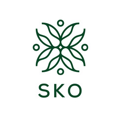 SKO  logo design template vector. SKO Business abstract connection vector logo. SKO icon circle logotype.
 - obrazy, fototapety, plakaty