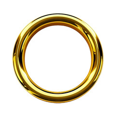 O in the style of Gold shiny and luxurious, PNG image, transparent background.