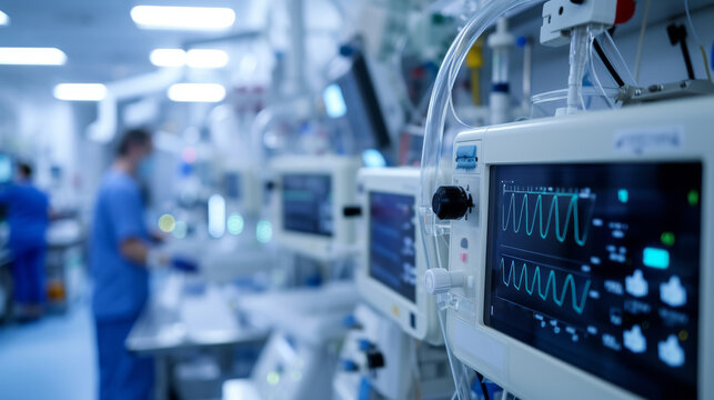 Biomedical engineers testing medical equipment in a lab