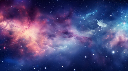 Colorful space galaxy cloud nebula. Starry night