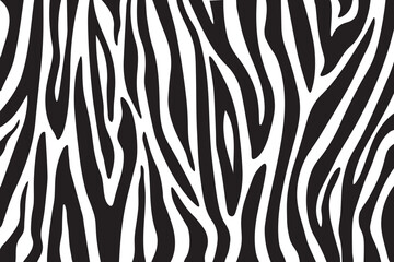 Black and White Zebra Stripe Pattern Illustration With Abstract Design. Vector illustration