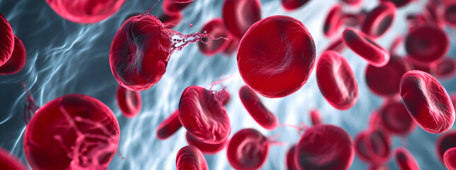 Red blood cells background - obrazy, fototapety, plakaty