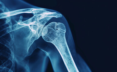 X-ray Shoulder fracture with joint proximal humerus fracture and the associated injury - obrazy, fototapety, plakaty