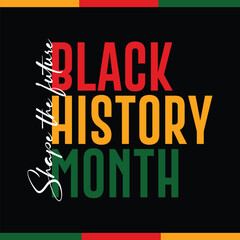 Black history month celebrate. Black history month lettering with colorful vector illustration design. Black history month