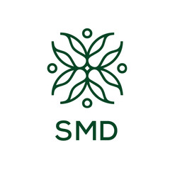 SMD  logo design template vector. SMD Business abstract connection vector logo. SMD icon circle logotype.
