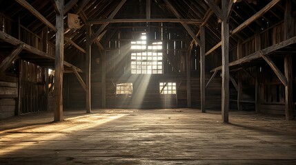 Fototapeta premium hayloft old barn interior