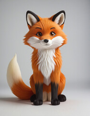 Obraz premium Transparent background with only a fox tail visible