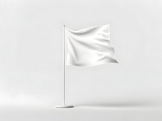 Flag mock up isolated on white background, copy space