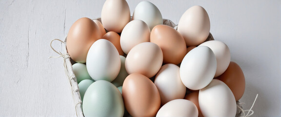 White Eggs against a White Background