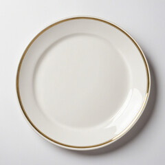 Blank ceramic dish on white background
