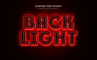 Red Neon Text Effect