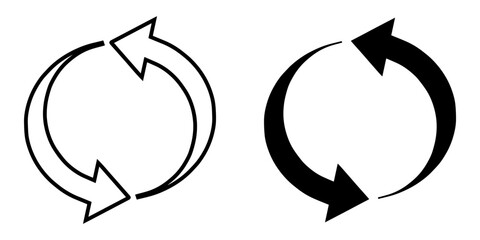 Repeat icon vector. Refresh icon sign symbol vector. Reload arrow vector icon illustration isolated on white background