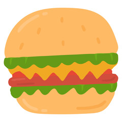 hamburger illustration