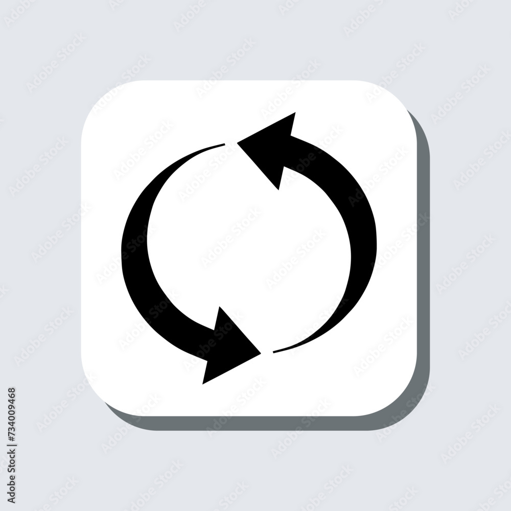 Poster repeat icon vector. refresh sign symbol in trendy flat style. reload arrow vector icon illustration 