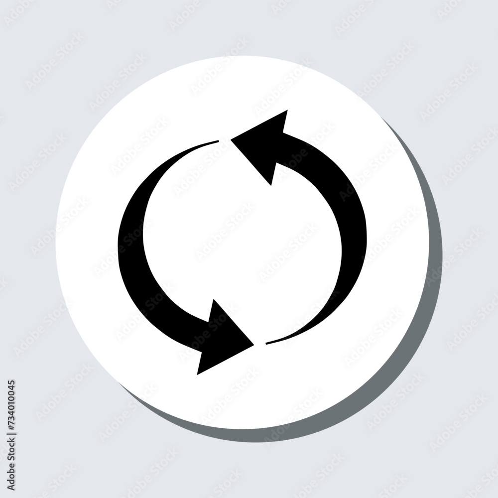Poster repeat icon vector. refresh sign symbol in trendy flat style. reload arrow vector icon illustration 