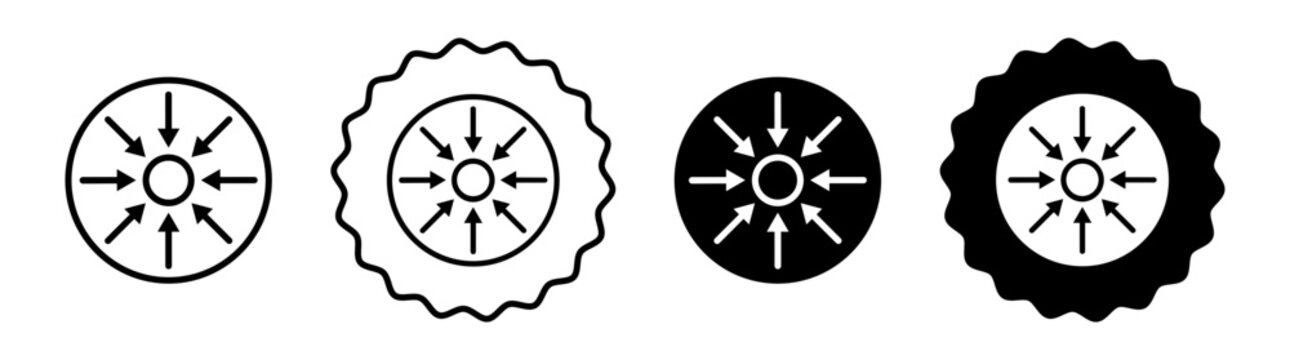 Specific set in black and white color. Specific simple flat icon vector