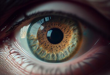 Das menschliche Auge im Querschnitt. Generative AI