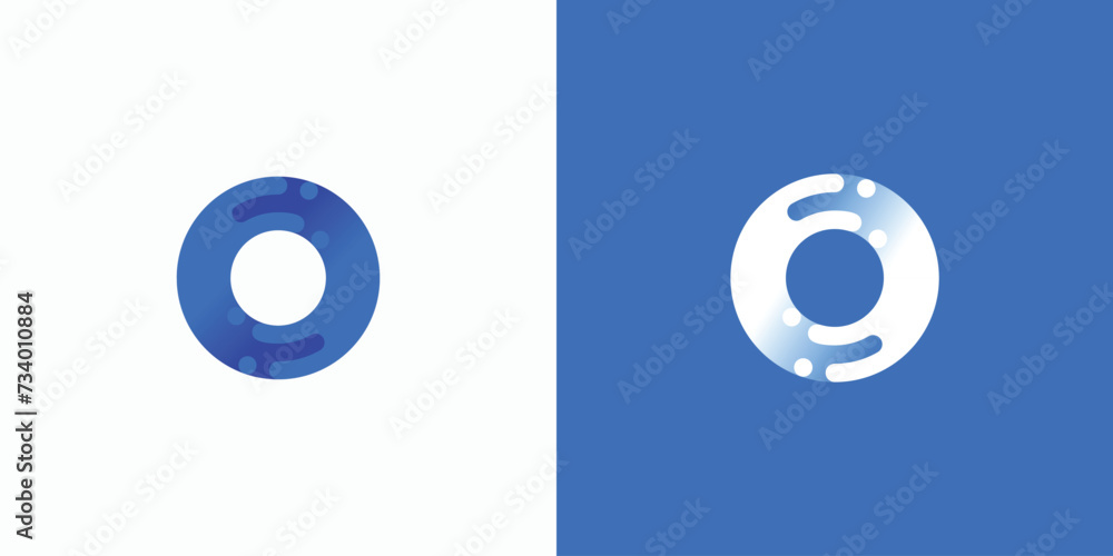 Poster rotating technology circle shape vector logo design.