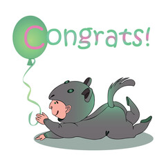 Funny children's animal costumes for boys and girls for masquerade. Gopher costume. Flat design vector illustration.