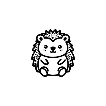 Hedgehog Hand draw Cute Animal Icon