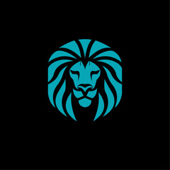 lion head logo design 