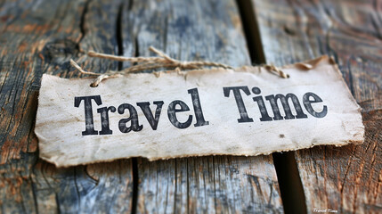 Travel time written on an old sheet sitting on a table