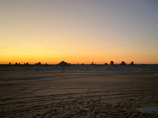 Sunrise in the white desert, Egypt 