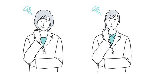 白衣を着た女性のイラスト