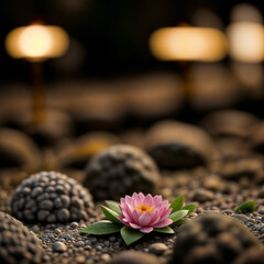 Lonely Lotus flower