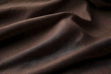 Fototapeta premium Dark brown fabric texture material fabric background Generative AI ,