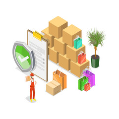 3D Isometric Flat Vector Illustration of Retail Business, Sale Goods and Services to Consumers. Item 2