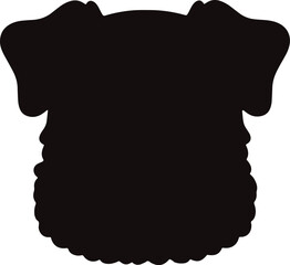 Simple and cute silhouette of Miniature Schnauzer head