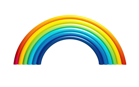 Rainbow on white or transparent background