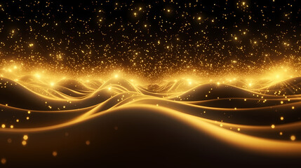 Obraz premium Award ceremony background, golden glitter light effect decoration and bokeh