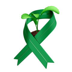 Supporting Agribusiness: Ribbon Bow with Farmer on Transparent Background