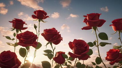 Pink and white tulips bloom in a garden filled with love and beauty, surrounded by nature's vibrant colors