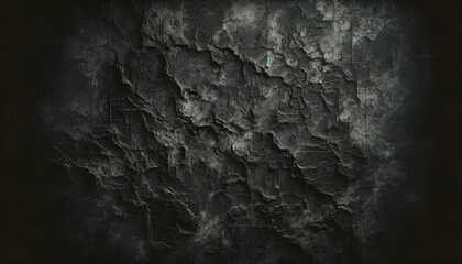 Black dark black grunge textured concrete stone wall background - obrazy, fototapety, plakaty